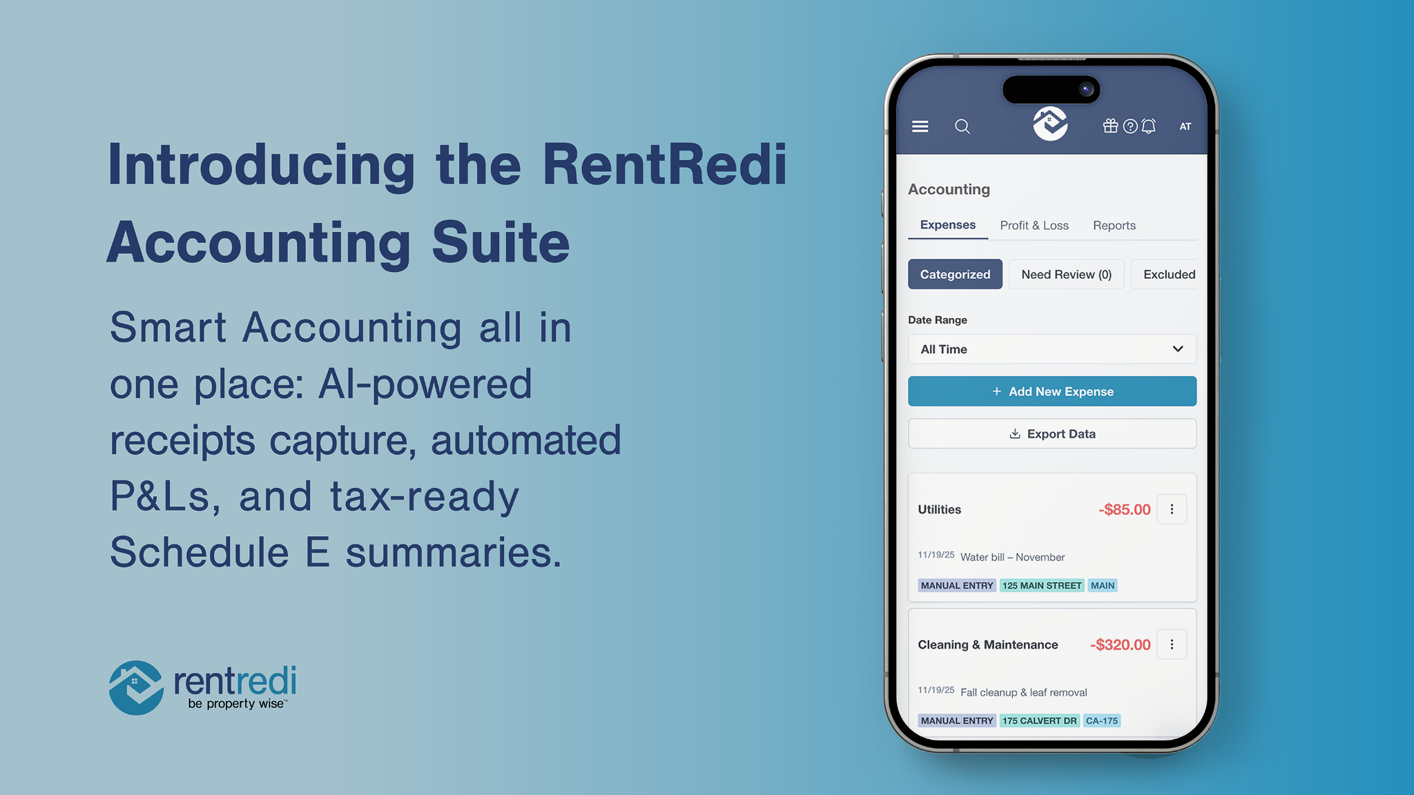 RentRedi Launches New AI-Powered Accounting Suite for Independent Landlords
