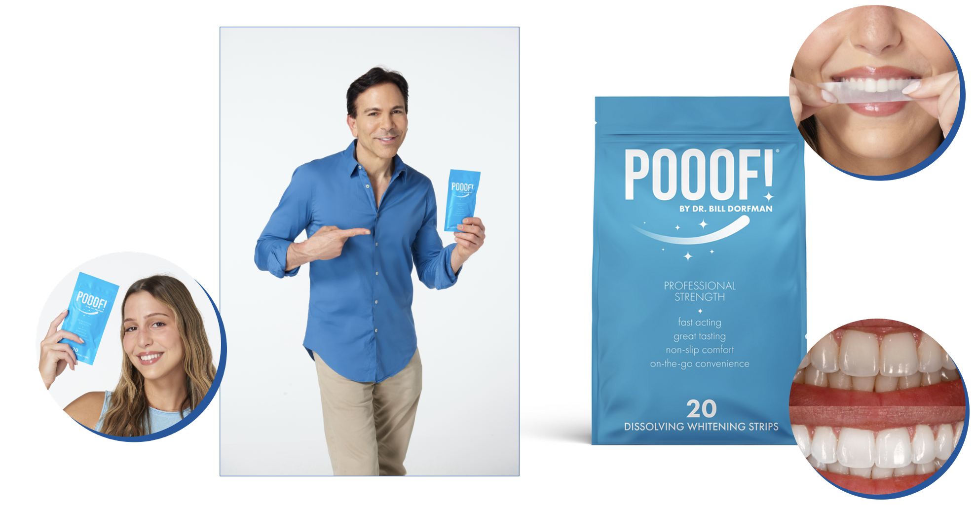 POOOF!®: Celebrity Dentist Dr. Bill Dorfman Introduces Whitening Strips That Dissolve in 10 Minutes