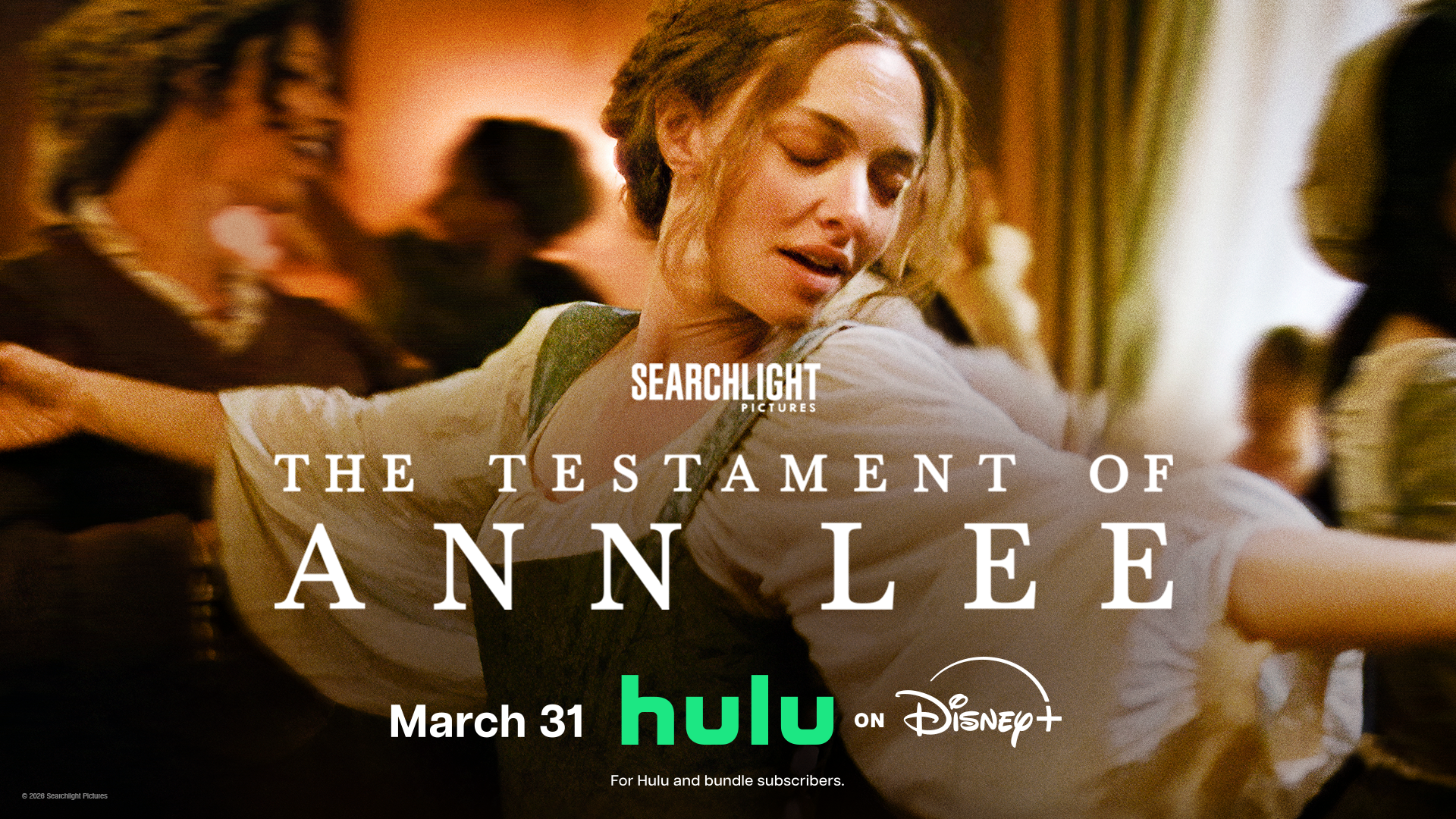 SEARCHLIGHT PICTURES’ THE TESTAMENT OF ANN LEE STREAMS EXCLUSIVELY ON HULU MARCH 31